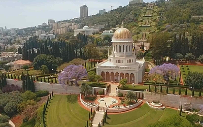 Das Heiligtum des Báb auf dem Berg Karmel in Haifa, Israel 